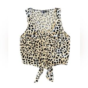 Express Leopard Print Crop Top NWOT